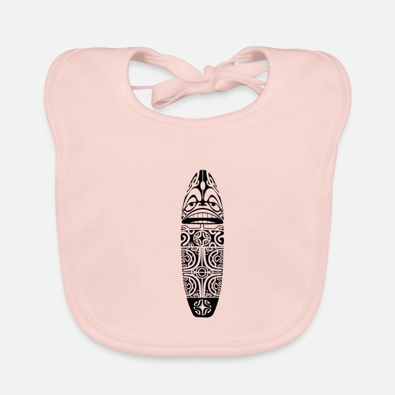 Maori - Bavoir bio Bébé - rose