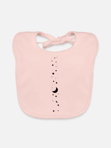 Sternenhimmel small - Baby Bio-Lätzchen - Rose - Vorne