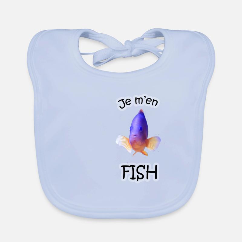 Je m'en Fish Bavoir bio Bébé