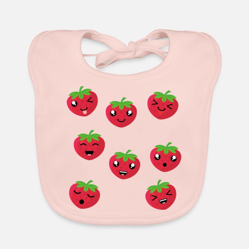 Erdbeere Baby Bio-Lätzchen