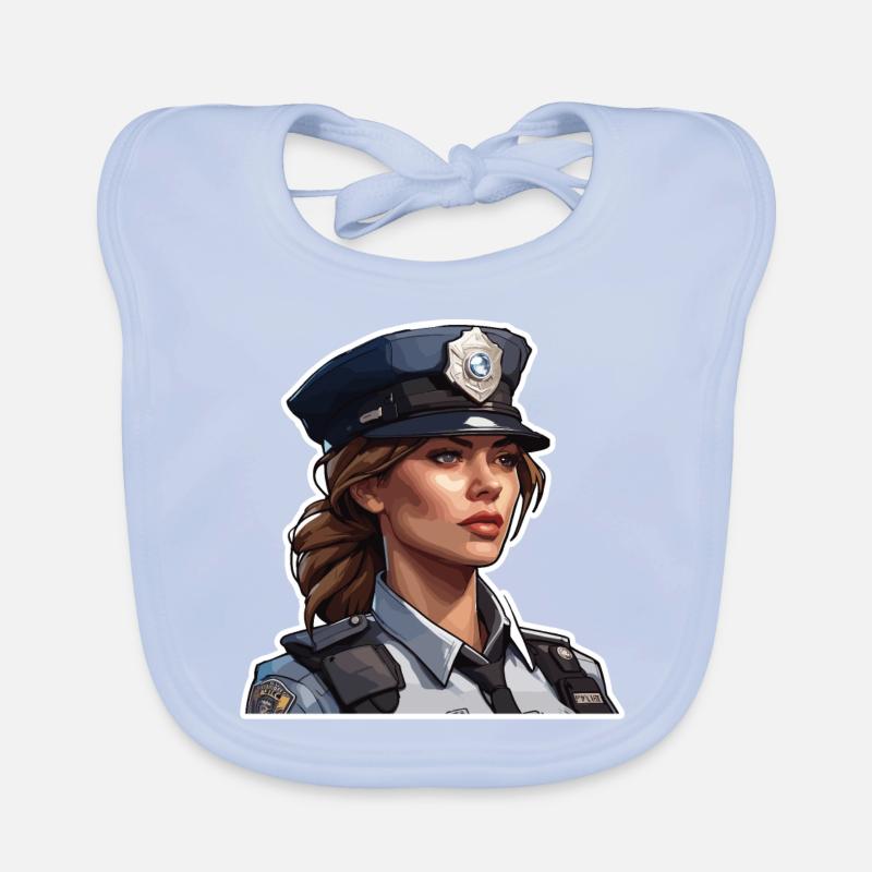 Polizei / Einsatz / Beruf / Job / Einsatzkräfte Baby Bio-Lätzchen