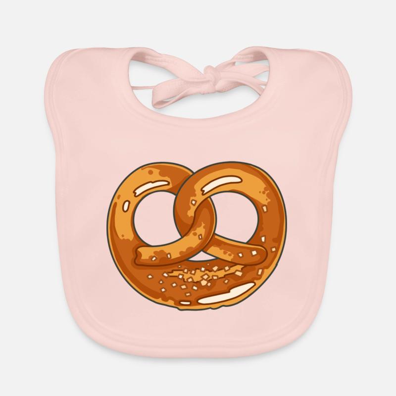 Bretzel - Bavoir bio Bébé - rose