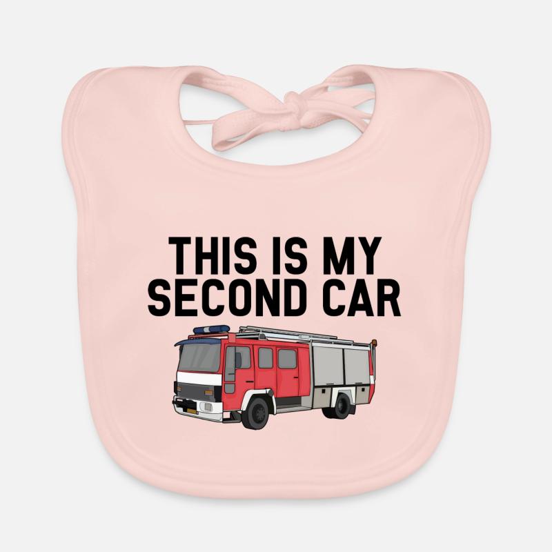 This is my second car Feuerwehrauto Baby Bio-Lätzchen