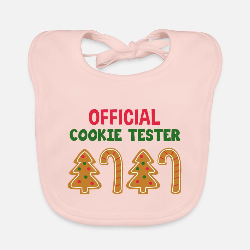 TESTEUR DE BISCUITS OFFICIEL - Bavoir bio Bébé - rose
