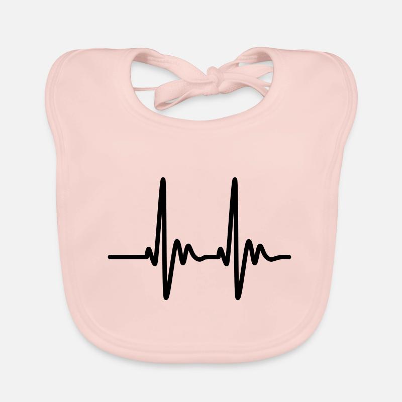 Herzschlag EKG Pulse Baby Bio-Lätzchen