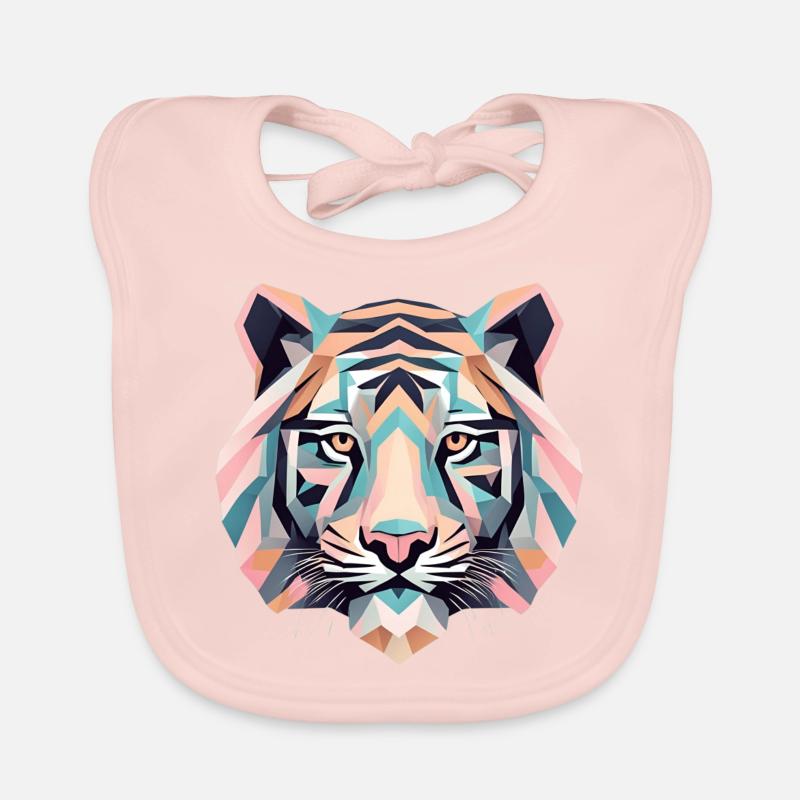 Geometric Tiger Geschenk Geometrisch Baby Bio-Lätzchen