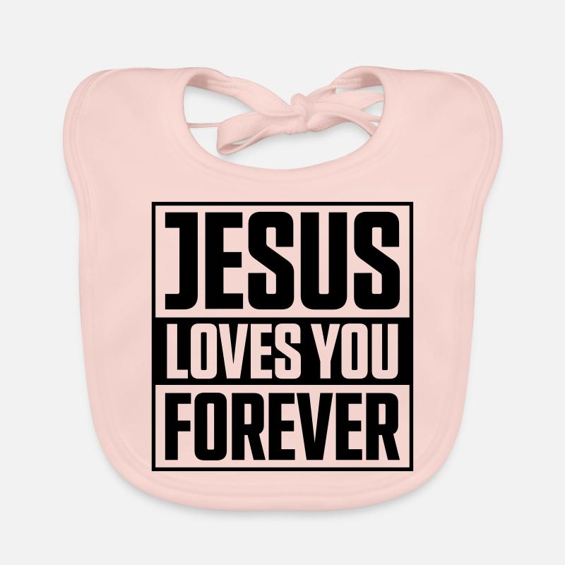 Jésus vous aime dire Bavoir bio Bébé