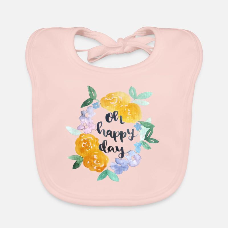 Happy day - Baby Bio-Lätzchen - Rose