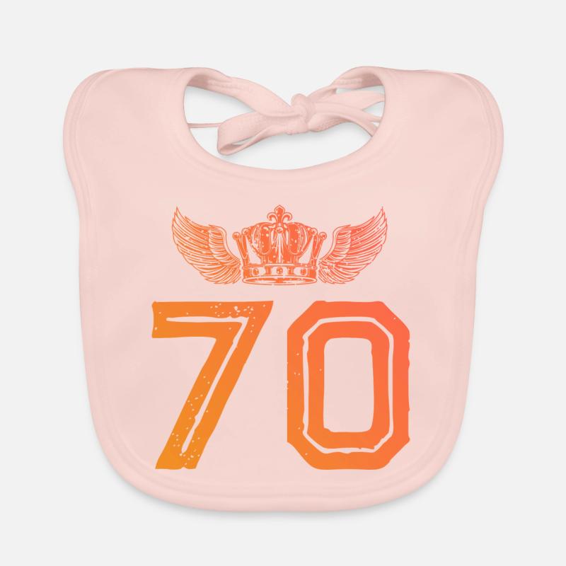 70 Zahl Krone Baby Bio-Lätzchen