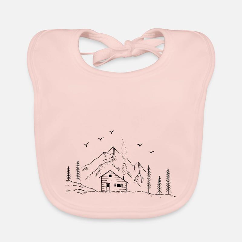 Berghütte Baby Bio-Lätzchen