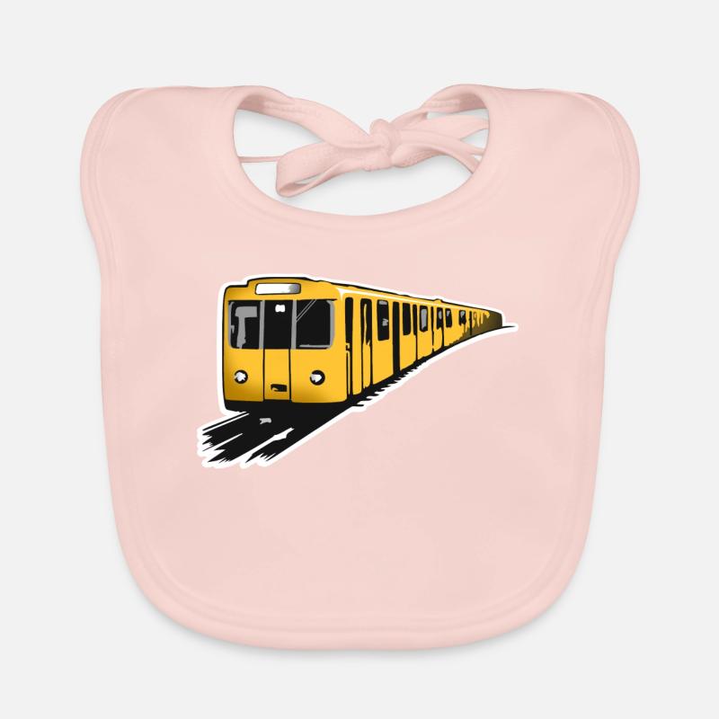 U Bahn Color - Baby Bio-Lätzchen - Rose