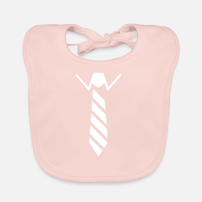 cravate - Bavoir bio Bébé - rose