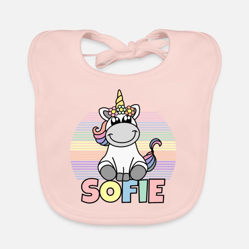 Sofie Einhorn Name Baby Bio-Lätzchen
