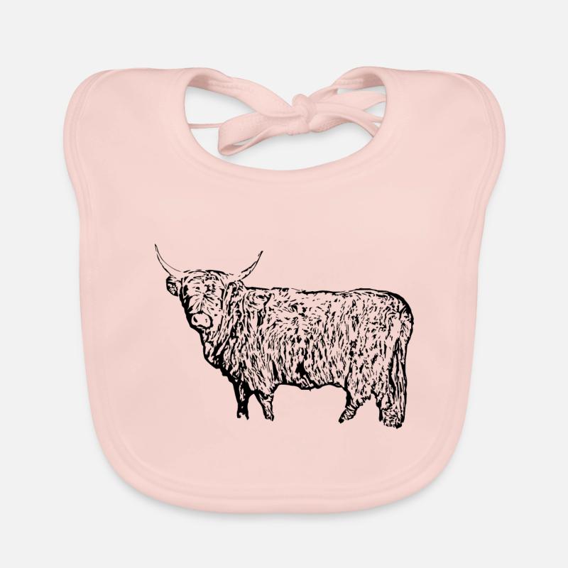 Scottish Highland cattle Organic Baby Bibs