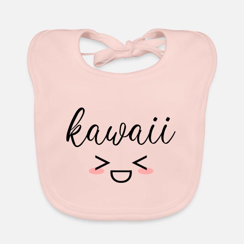 Kawaii - Bavoir bio Bébé - rose
