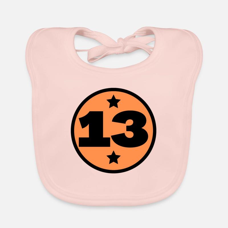 13 Treize Cercle Orange Noir âge anniversaire Bavoir bio Bébé