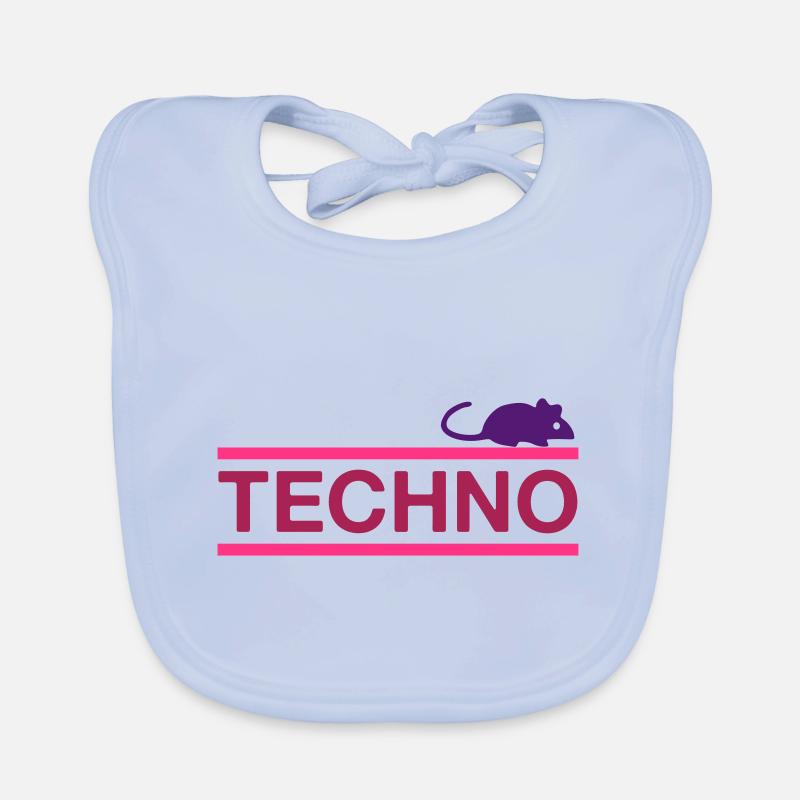 ★ couleurs de conception variables ★ Technomaus (souris) Bavoir bio Bébé