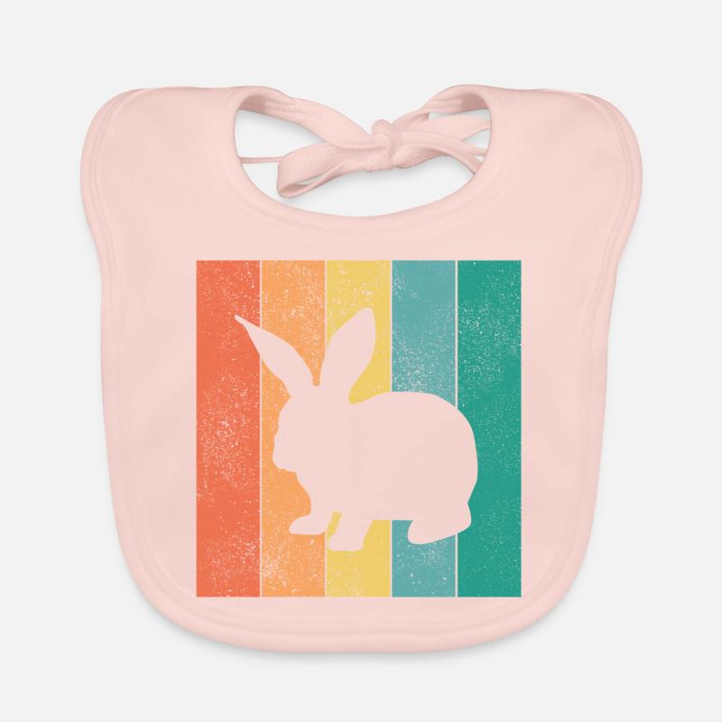 Rabbit Retro Rabbit Easter Gift Organic Baby Bibs