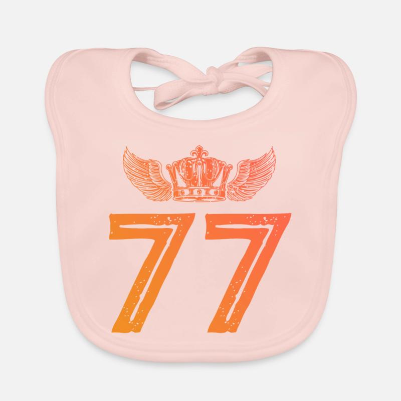 77 Zahl Krone Baby Bio-Lätzchen