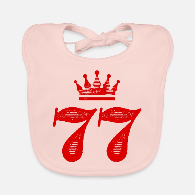 77 Zahl Krone Baby Bio-Lätzchen