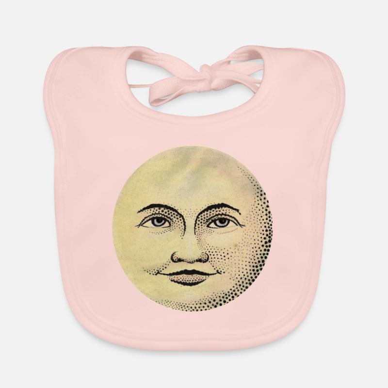moon face Organic Baby Bibs