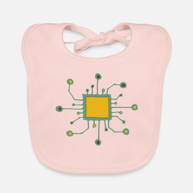 Chip Processor Color Organic Baby Bibs