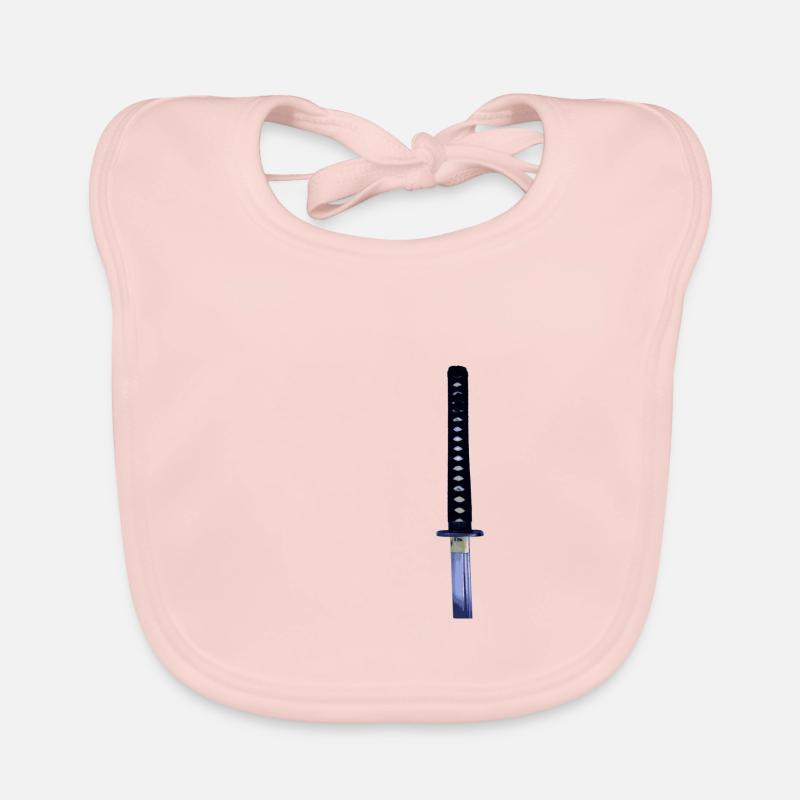 Samurai Katana - Baby Bio-Lätzchen - Rose