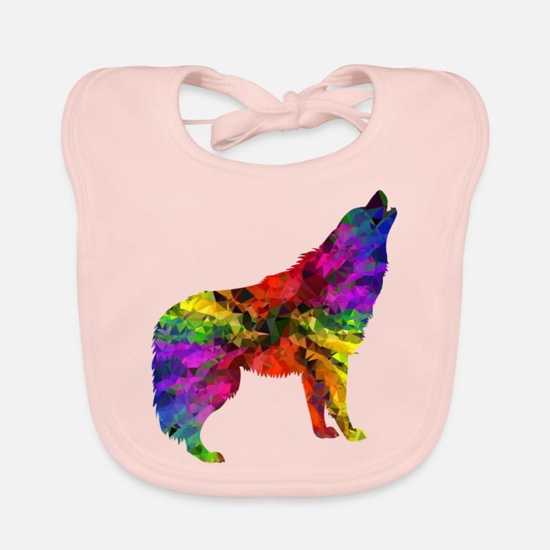 Rainbow Wolf Edition 2 Organic Baby Bibs