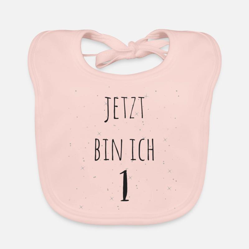 Jetzt bin ich 1 - Sterne Baby Bio-Lätzchen