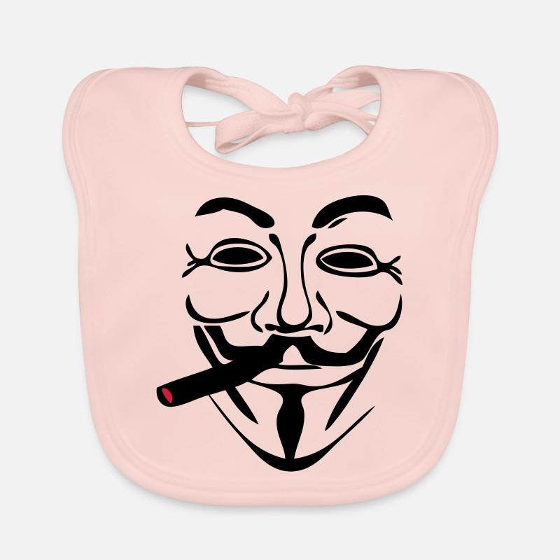 anonymous masque mask cigare1 Bavoir bio Bébé