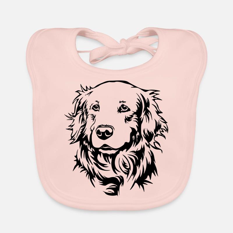 Golden Retriever Head Organic Baby Bibs