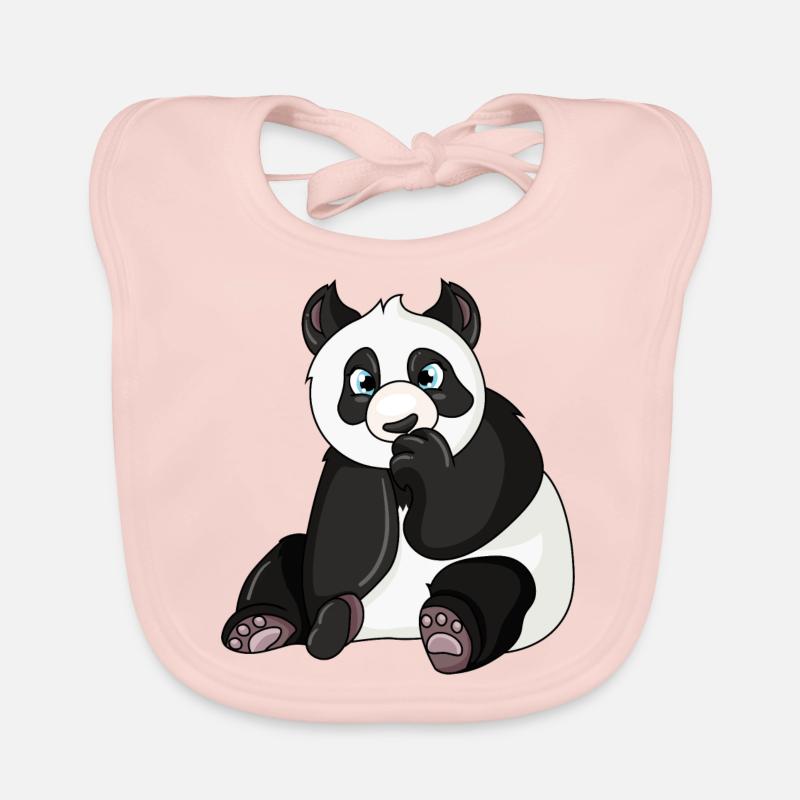 Panda Bear Organic Baby Bibs