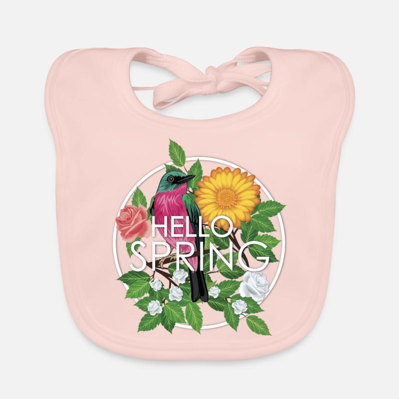 Hallo Frühling - Baby Bio-Lätzchen - Rose