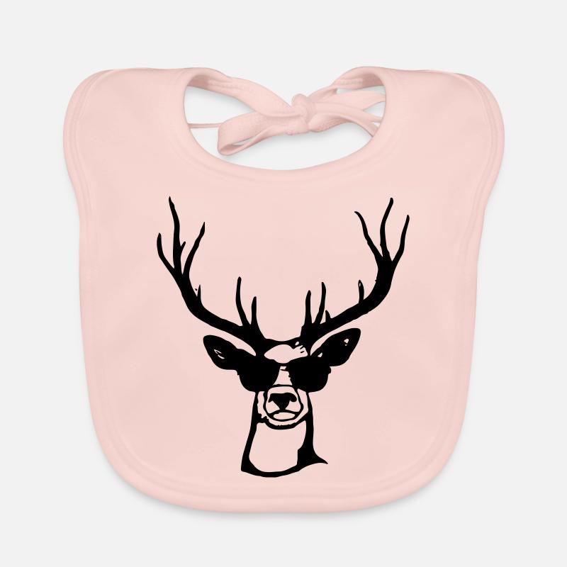 Deer with Sunglasses Costume Funny and Cool Organic Baby Bibs