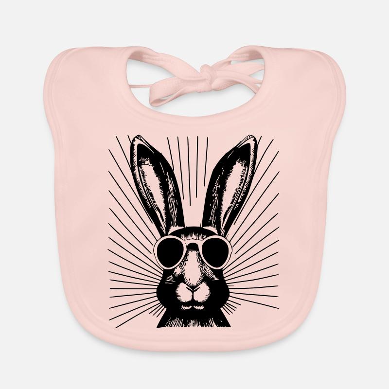 Rabbit Pet Animal Cool Sunglasses Rabbit Vector Organic Baby Bibs