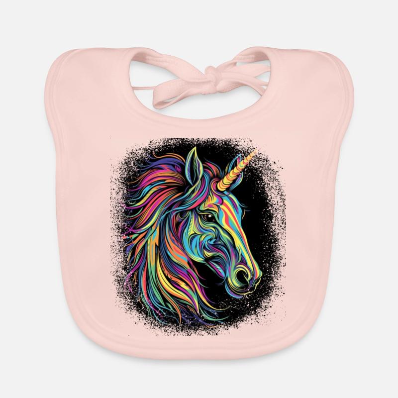 Blagues de Noël à cornes blanches cool Bavoir bio Bébé