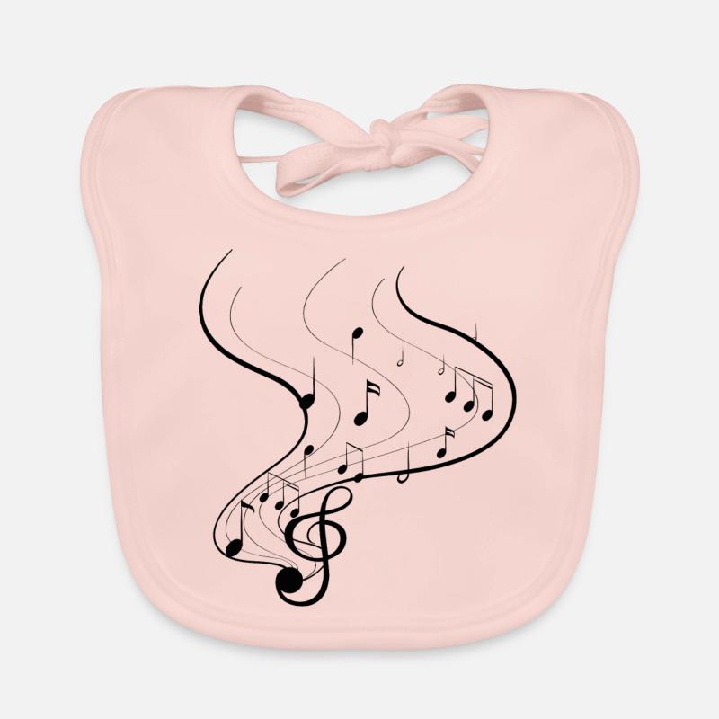 Dancing Dance Music Organic Baby Bibs