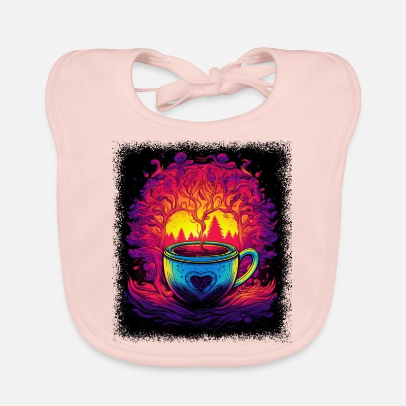 fille citation bubble tea lover christmas boba tea - Bavoir bio Bébé - rose