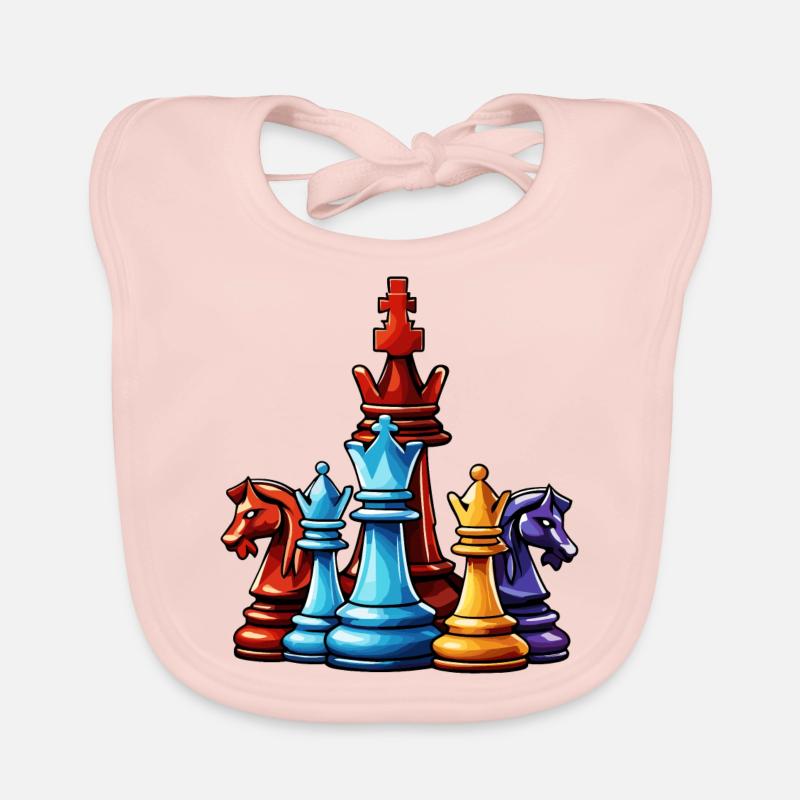 Chess / Pieces / Strategy / Brain Teaser / Nerd Organic Baby Bibs