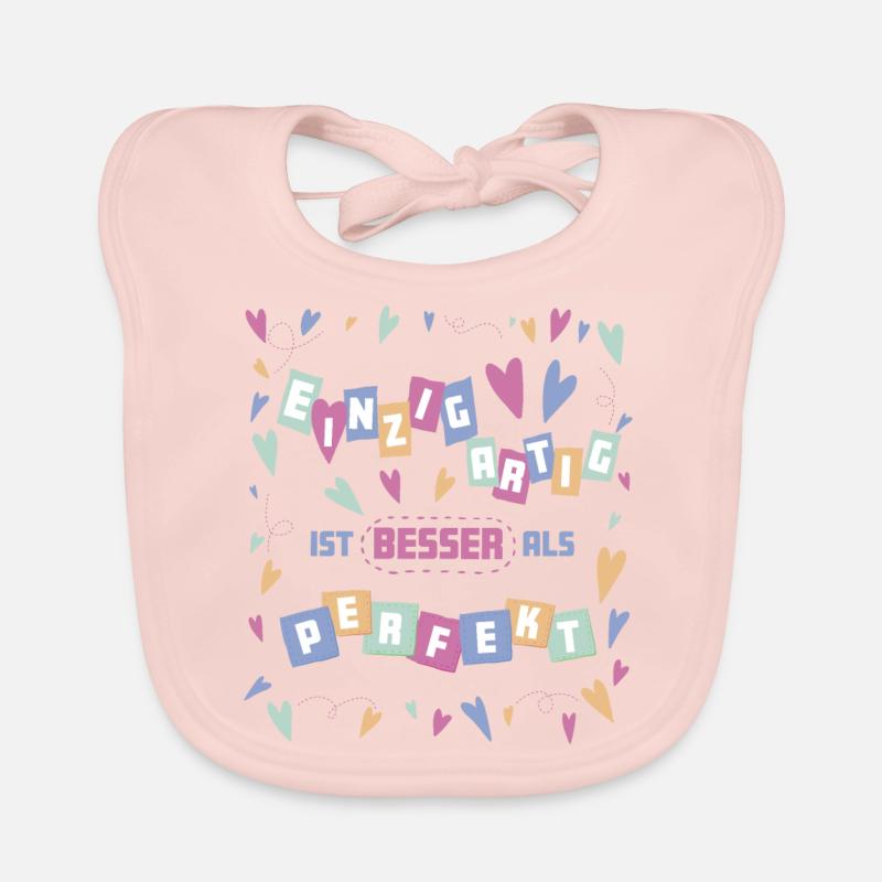 Einzigartig ist besser als perfekt - Selbstwert Baby Bio-Lätzchen