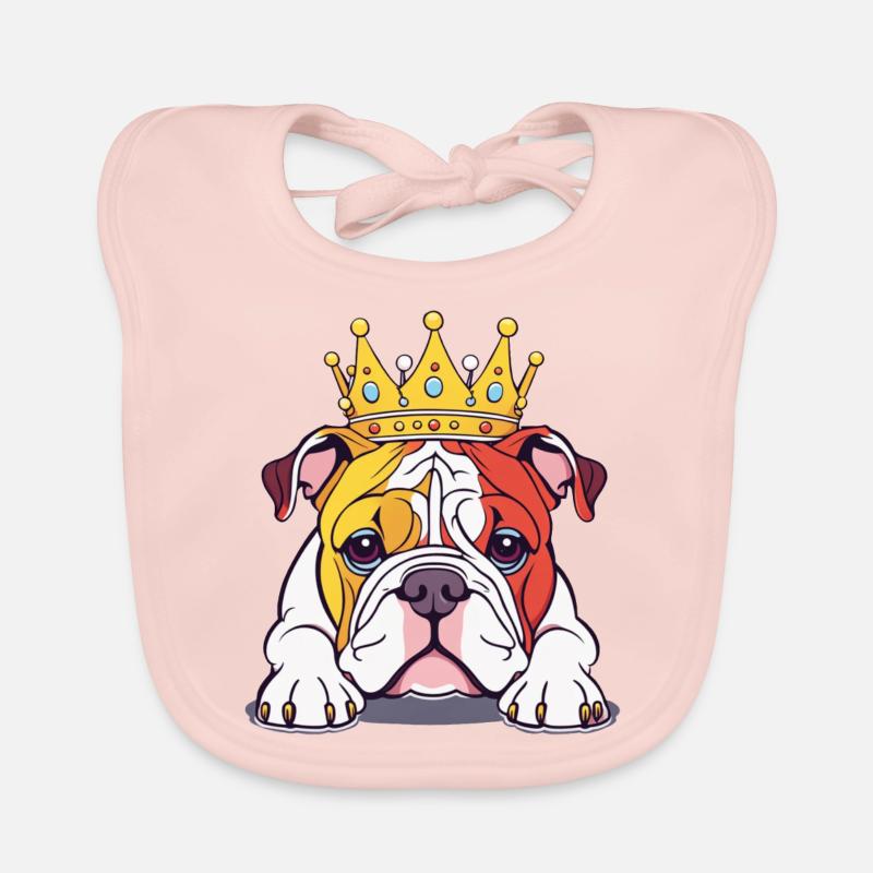 "Gekrönte Häupter" - Bulldog Baby Bio-Lätzchen