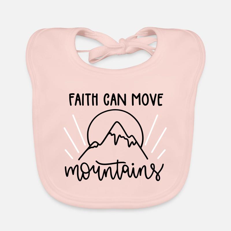 Faith can move mountains Baby Bio-Lätzchen