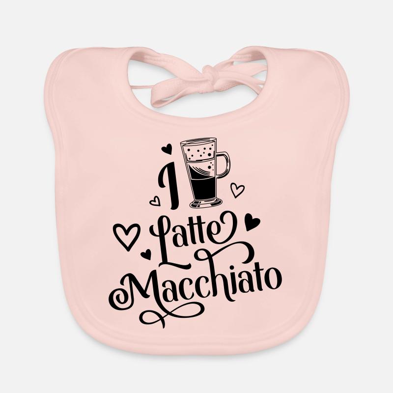 Ich Liebe Latte Macchiato Kaffee Baby Bio-Lätzchen