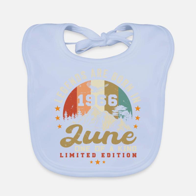 June 1966 Anniversary Juni 1966 Juni Organic Baby Bibs
