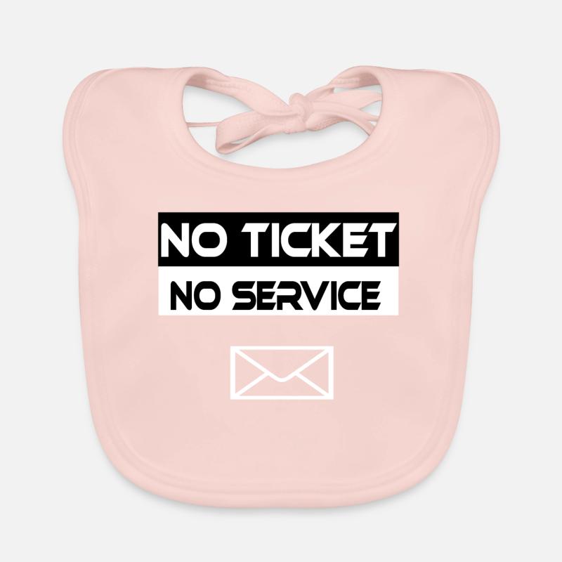 No Ticket No Service IT Support Ticketing - Baby Bio-Lätzchen - Rose