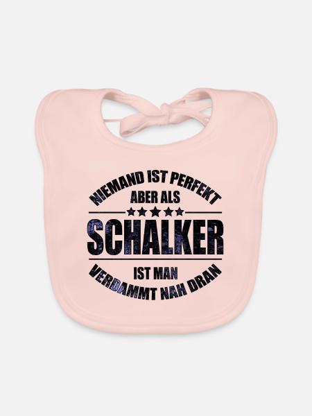 Schalker Fan Design Geschenkidee - Baby Bio-Lätzchen - Rose