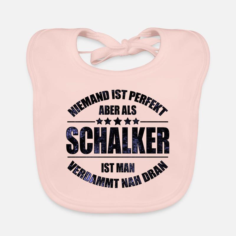 Schalker Fan Design Geschenkidee - Baby Bio-Lätzchen - Rose