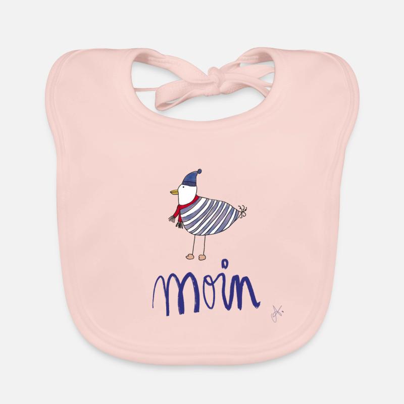 Moin Möwe Ringelshirt Baby Bio-Lätzchen