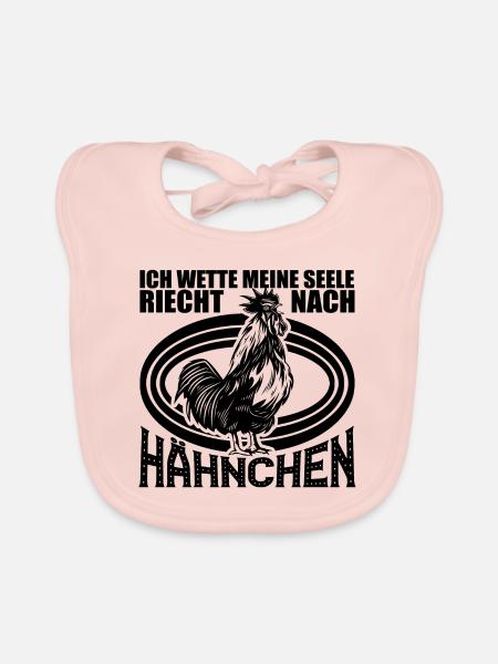 Ich wette meine Seele riecht nach Hähnchen - Baby Bio-Lätzchen - Rose