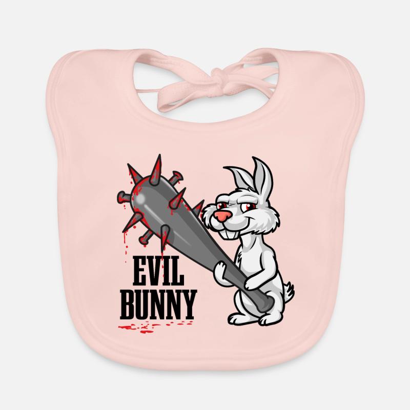 Evil Rabbit | Evil Hasi | Evil Rabbit Organic Baby Bibs